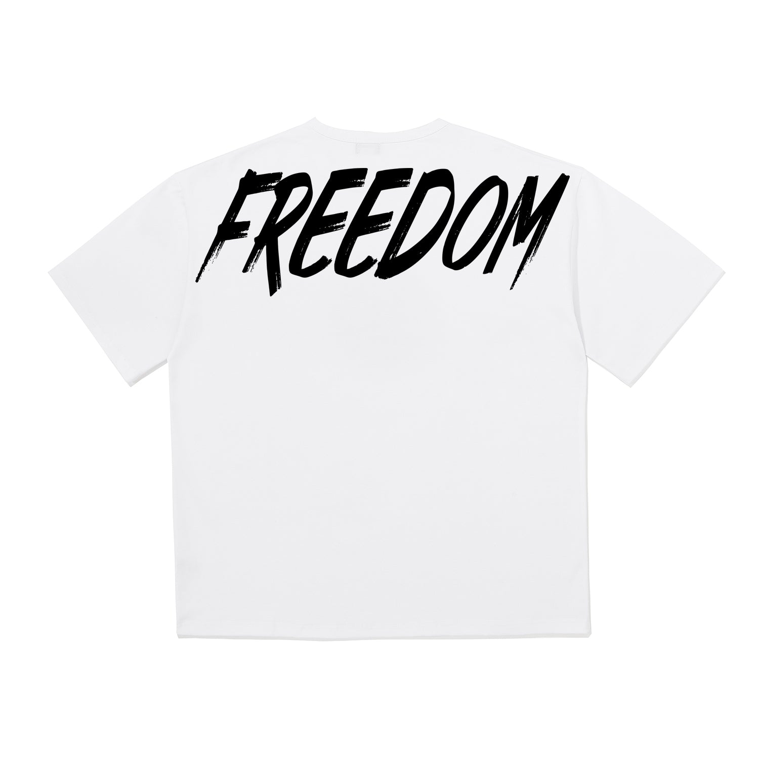 Freedom Back Logo Overfit T shirt White