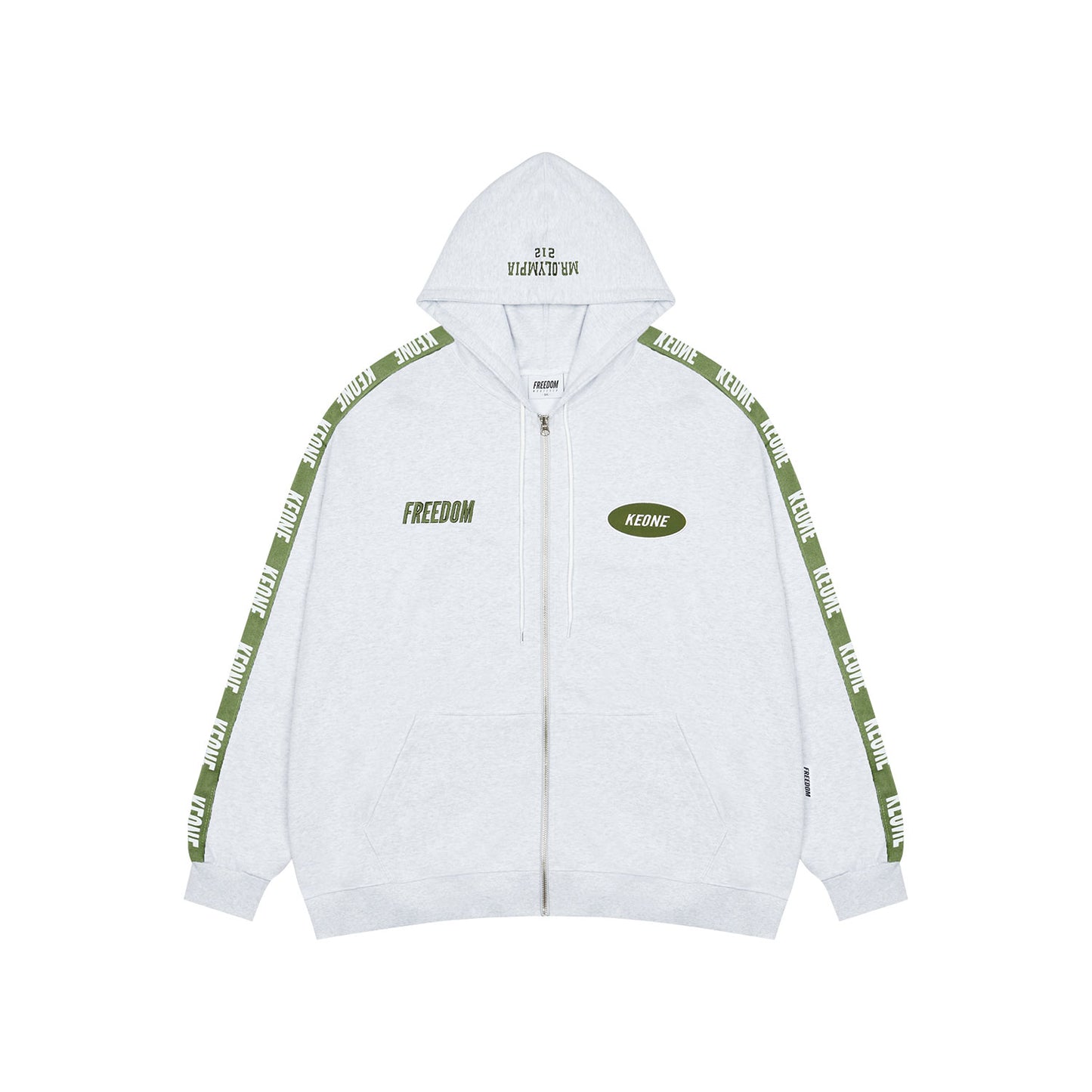 KEONE Lettering Hooded Zip-up (Melange)