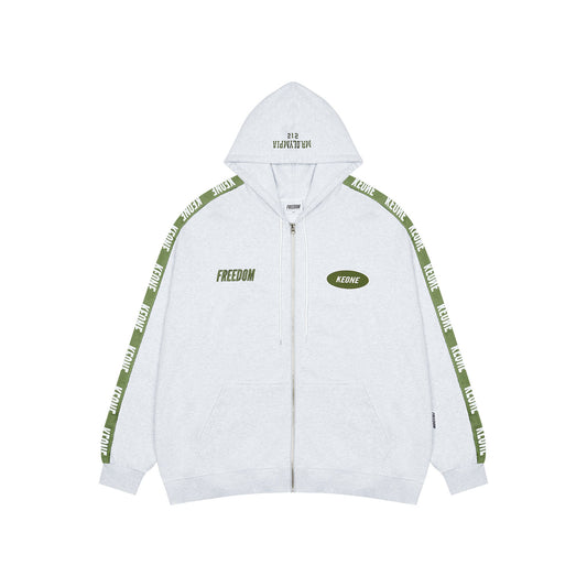 KEONE Lettering Hooded Zip-up (Melange)