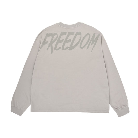 Freedom Back Printing Long Sleeve (Gray)