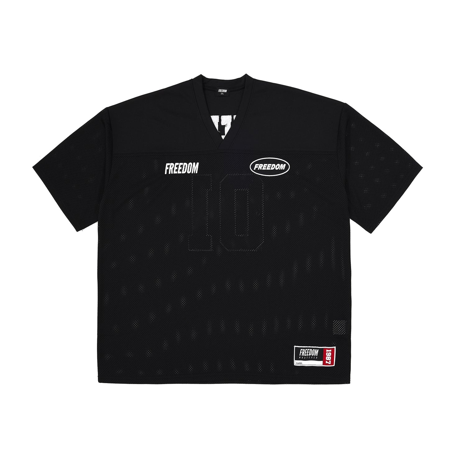 Freedom Mesh Rugby Jersey (Black)