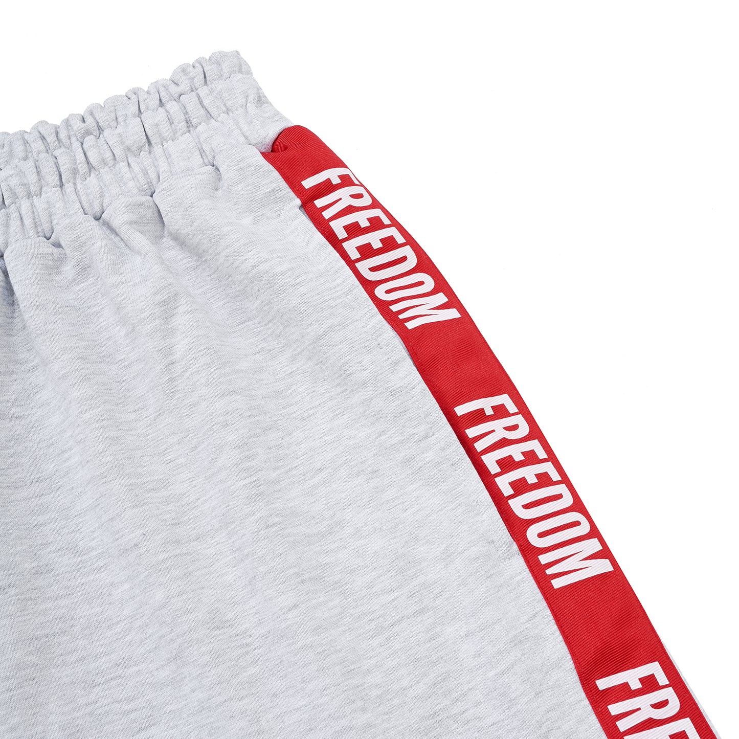 Freedom Lettering Bermuda Cotton Shorts (Melange)