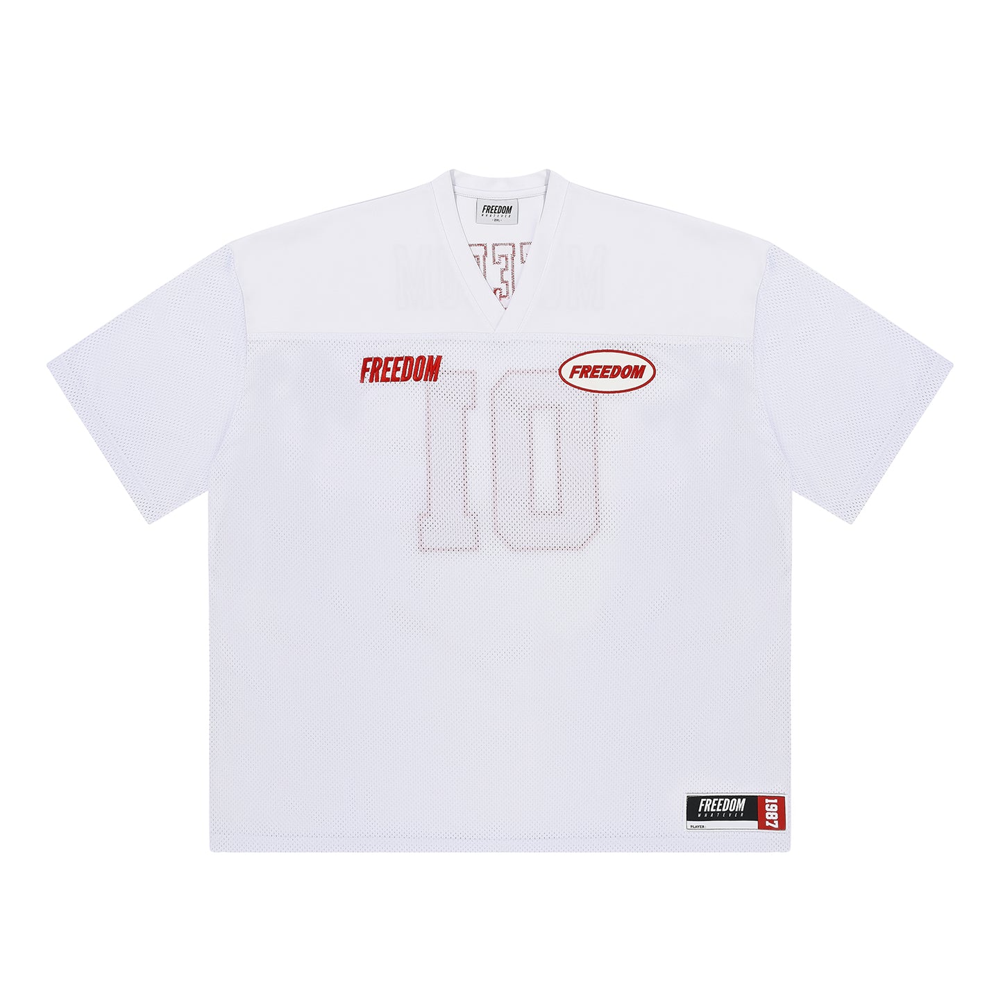 Freedom Mesh Rugby Jersey (White)