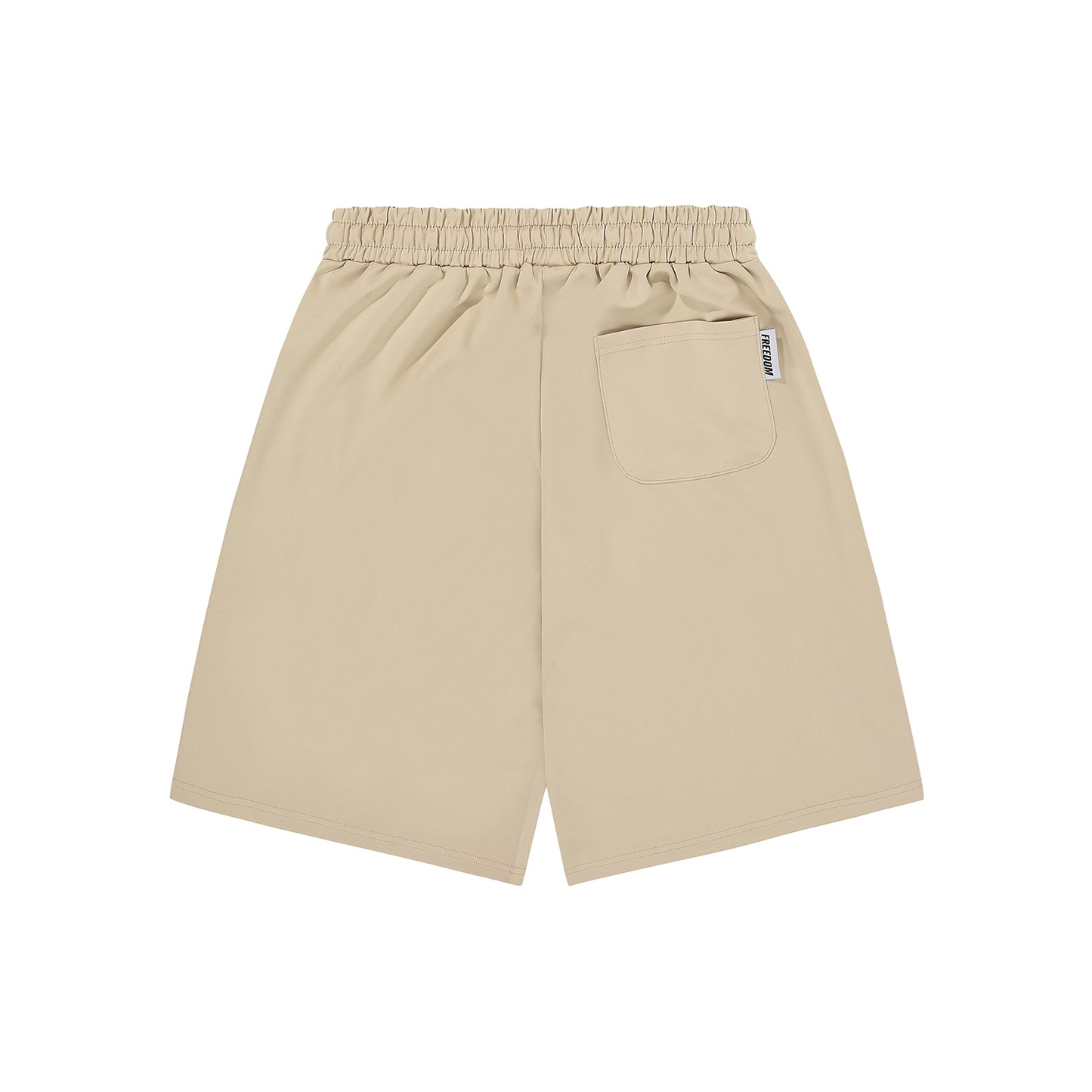 Freedom Lettering Bermuda Shorts (Cream/White)