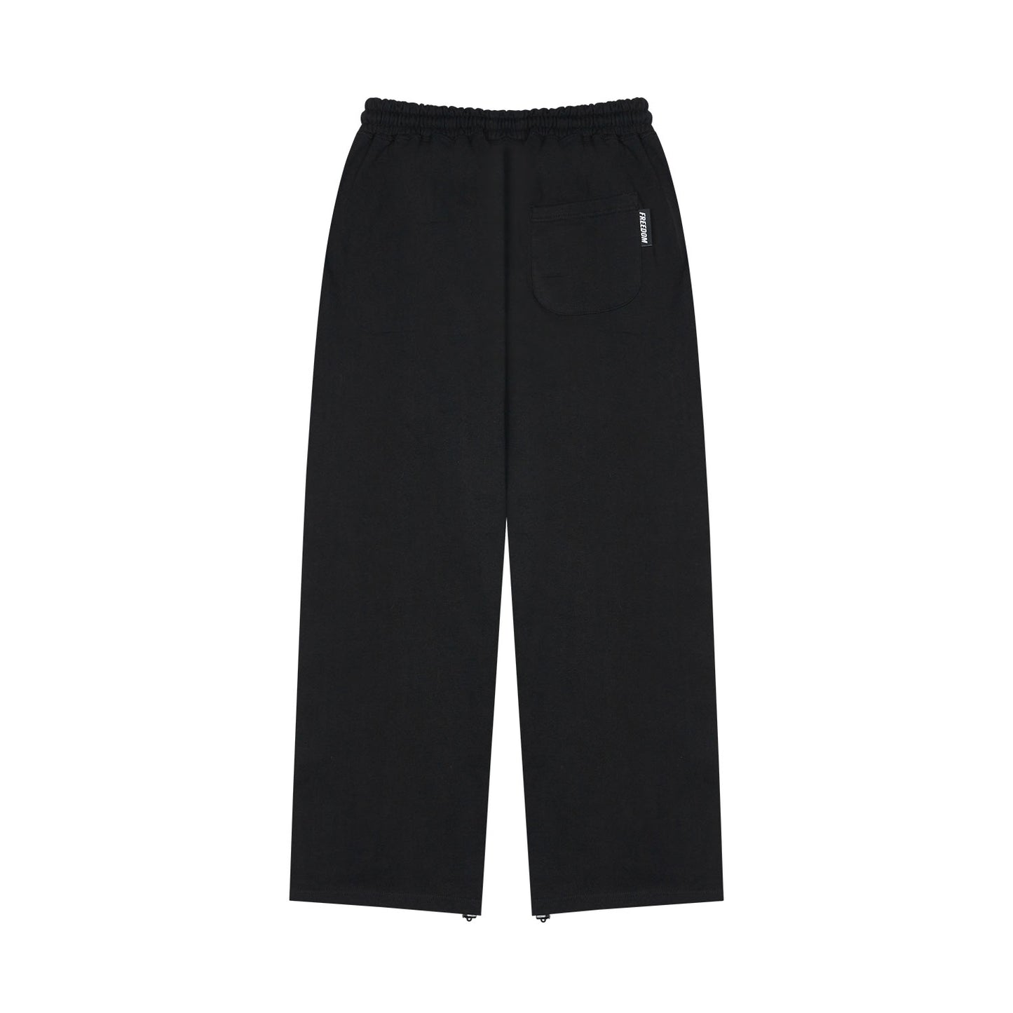 Freedom Lettering Cotton Pants (Black)