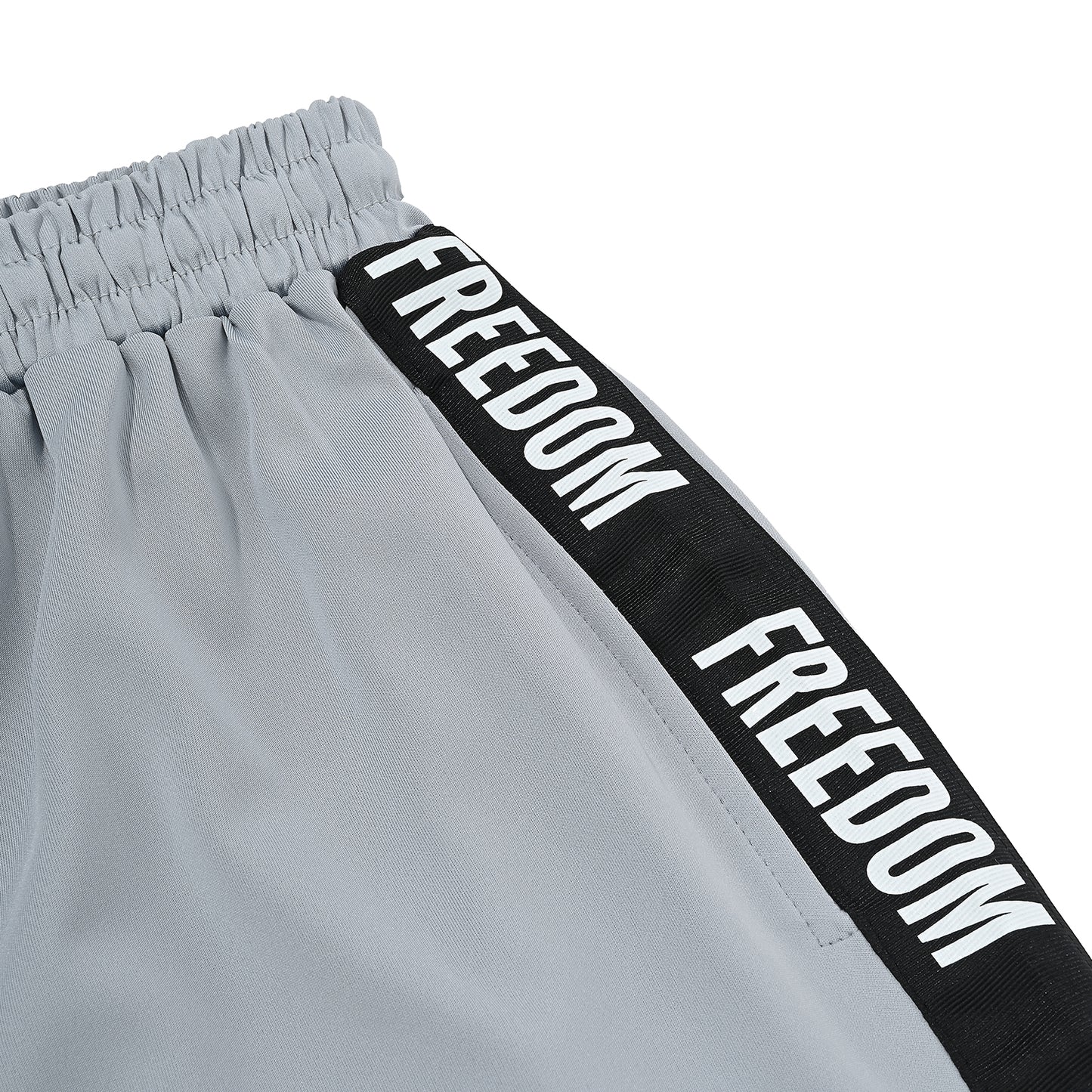 Freedom Lettering Bermuda Shorts (Gray/White)