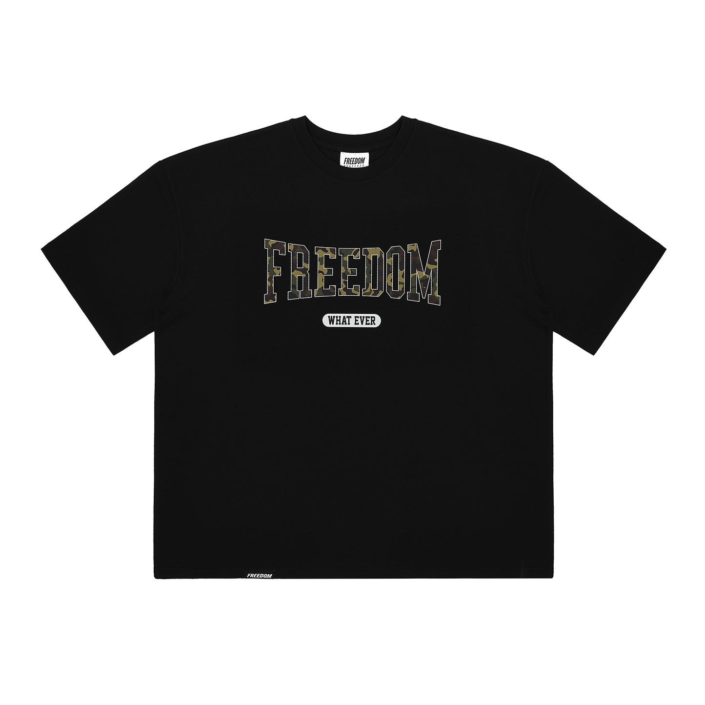 Freedom Camo Logo semiover fit T-shirt (black)