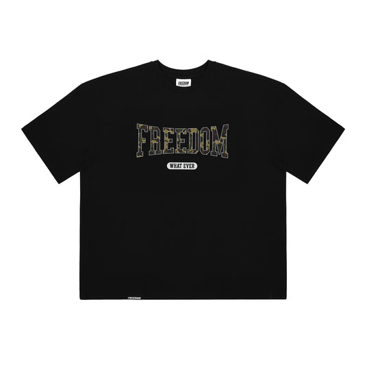 Freedom Camo Logo semiover fit T-shirt (black)