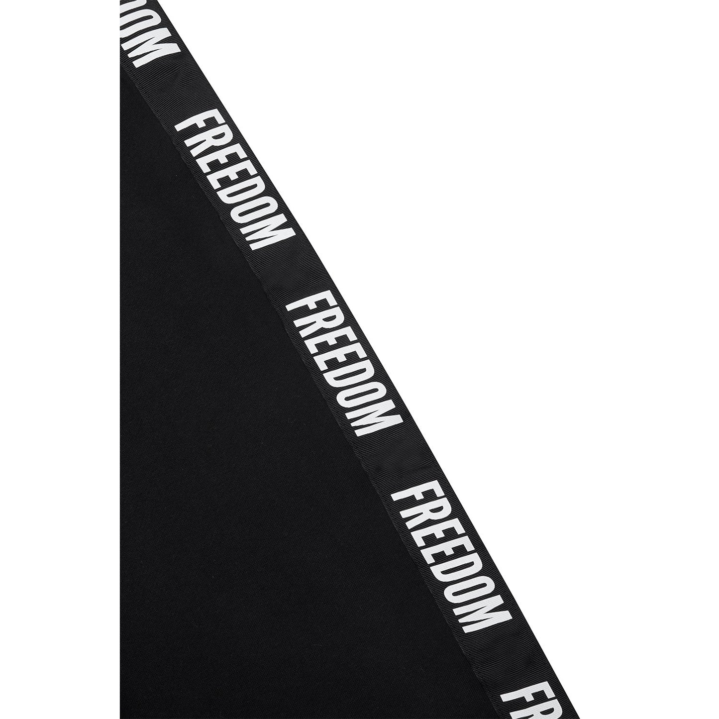 Freedom Lettering Cotton Pants (Black)