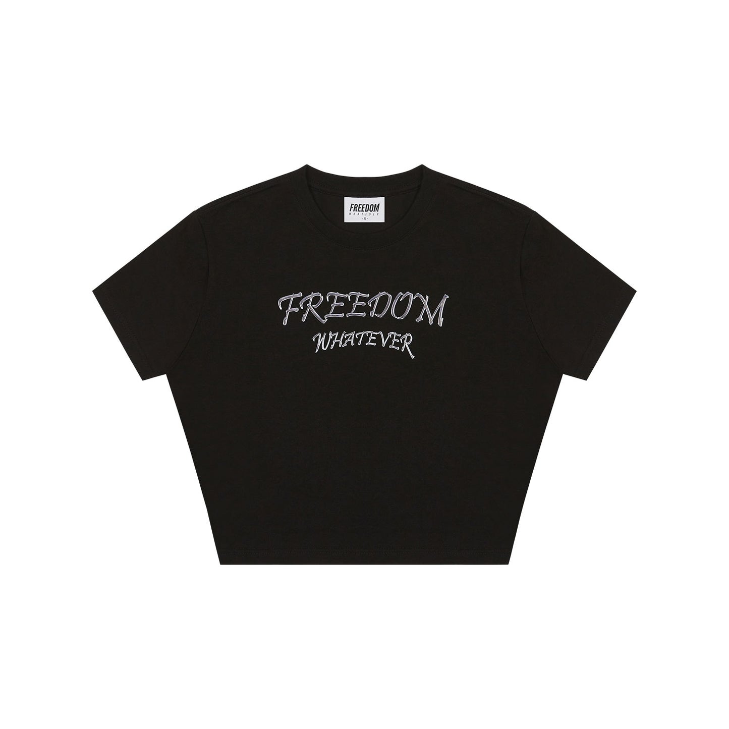 Whatever Semiover Fit Croissant T-shirt (Black)