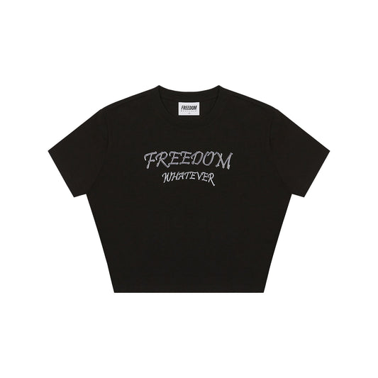 Whatever Semiover Fit Croissant T-shirt (Black)