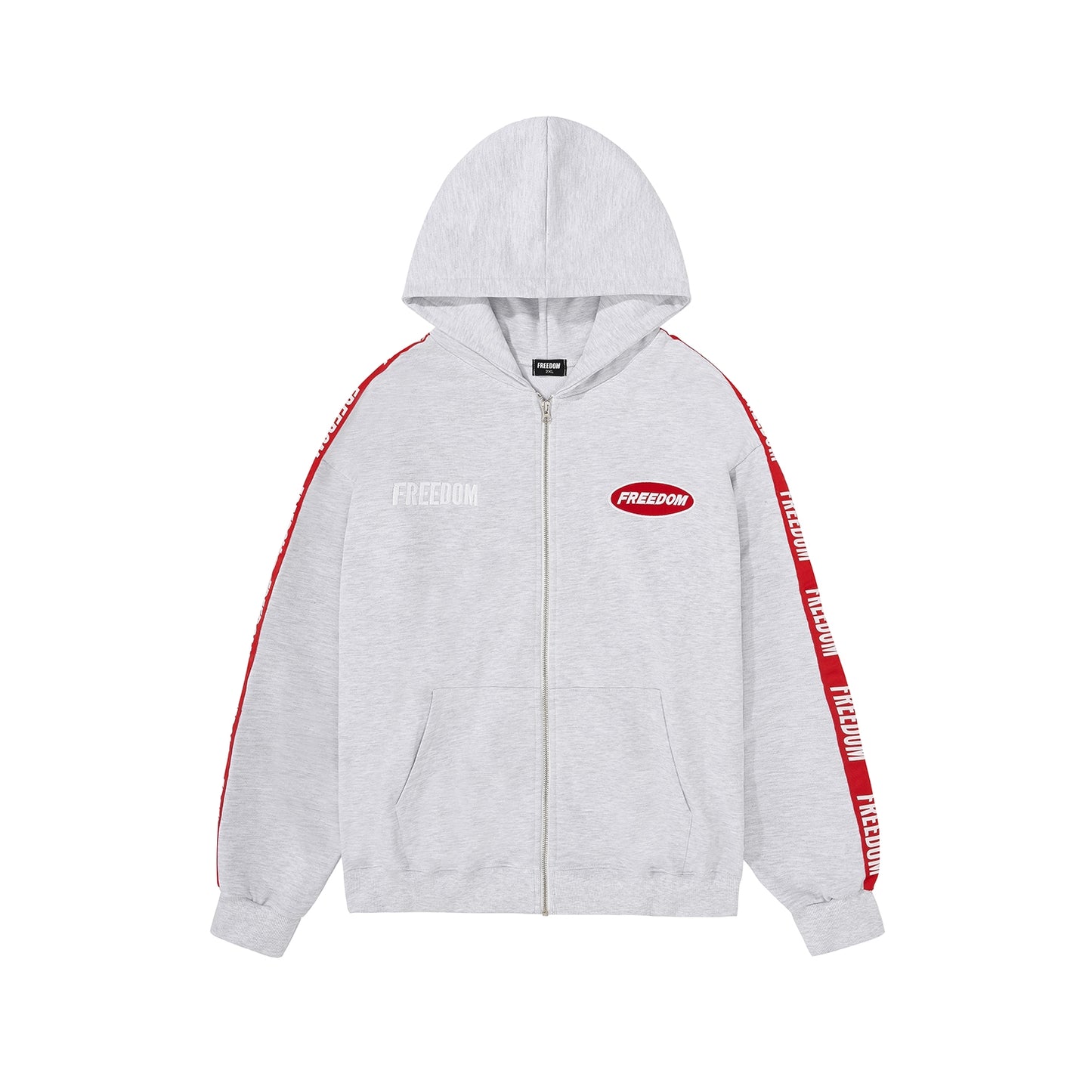 Freedom Lettering Hood Zip-up (Melange)