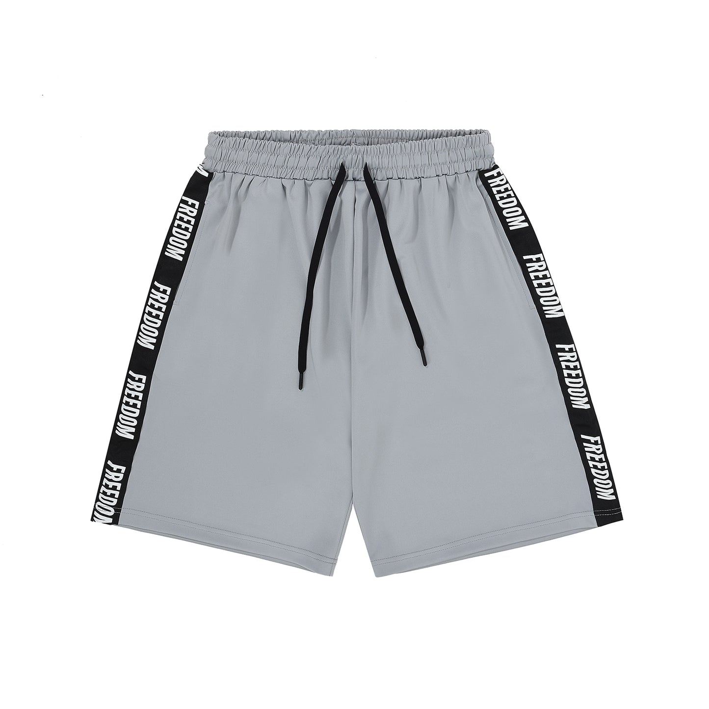 Freedom Lettering Bermuda Shorts (Gray/White)