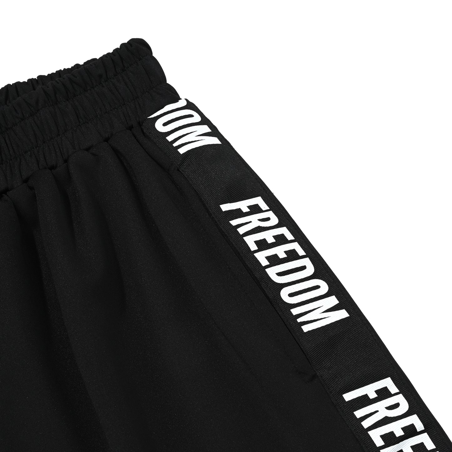 Freedom Lettering Bermuda Shorts (Black/White)